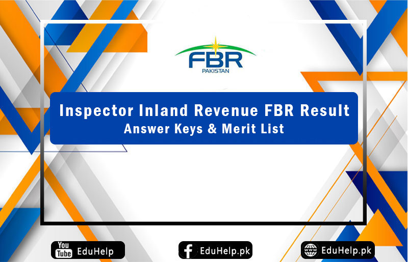Inspector Inland Revenue FBR Result Merit List