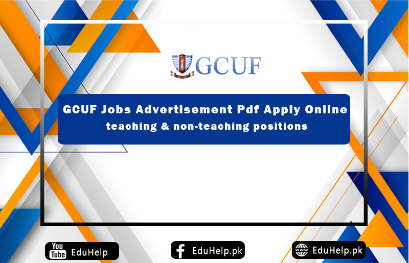 GCUF Jobs Advertisement Pdf Apply Online