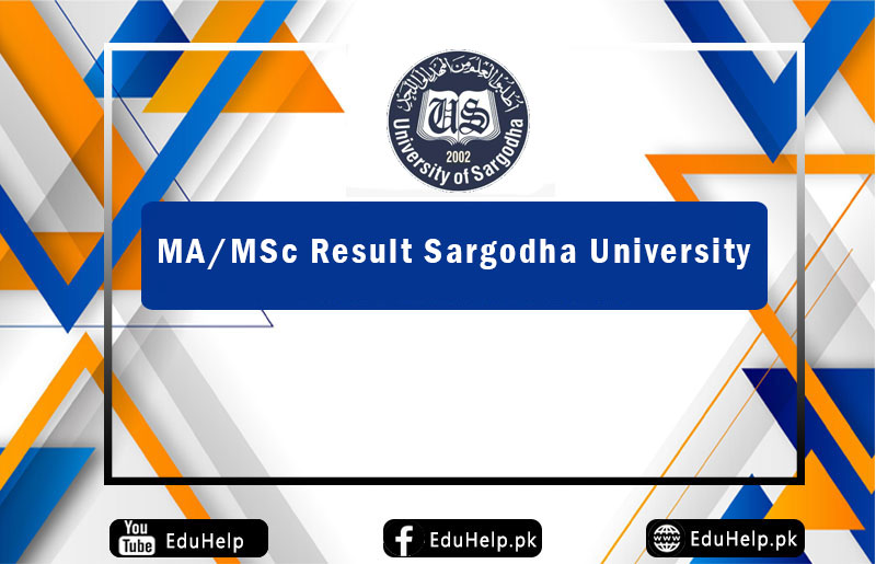 MA Result Sargodha University 2024 Part 1, 2