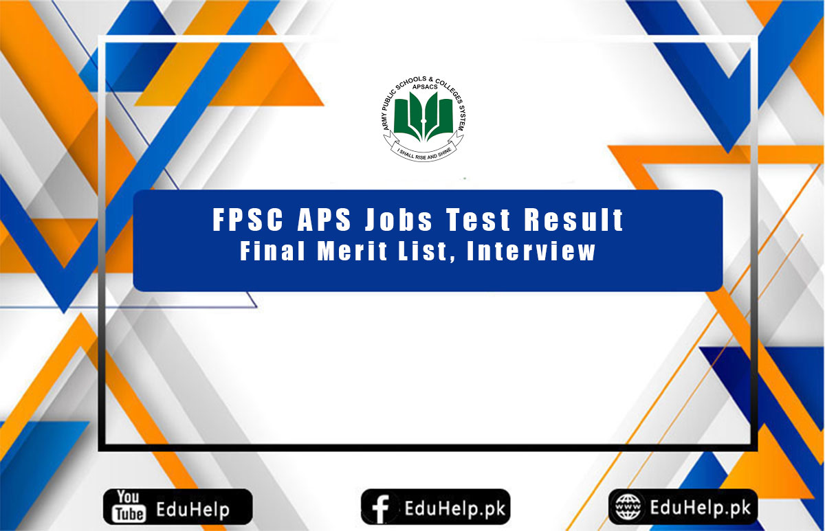 FPSC APS Result Merit List
