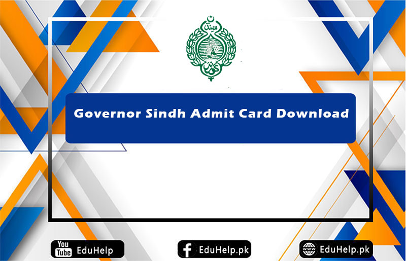 Governor Sindh Admit Card Download