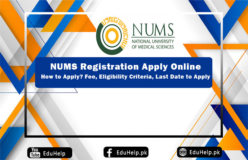 NUMS MDCAT Registration 202425 Apply Online