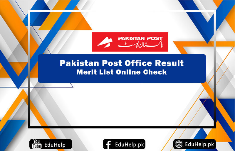 Pakistan Post Office Jobs Result 2024 Merit List Online Check