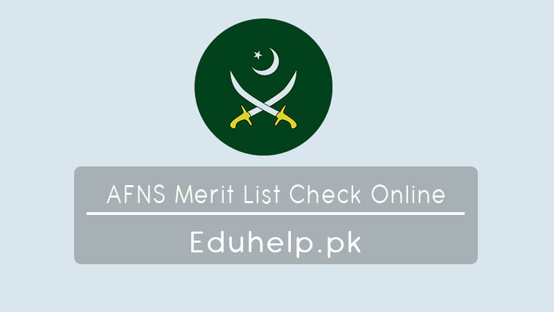 AFNS Merit List Check Online